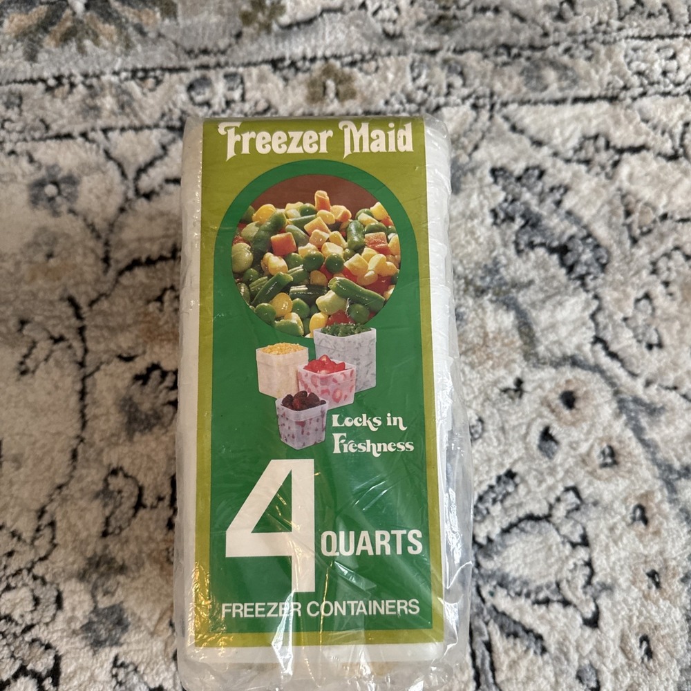 Freezer Maid Freezer & Storage Containers 1 Quart NEW Vintage USA